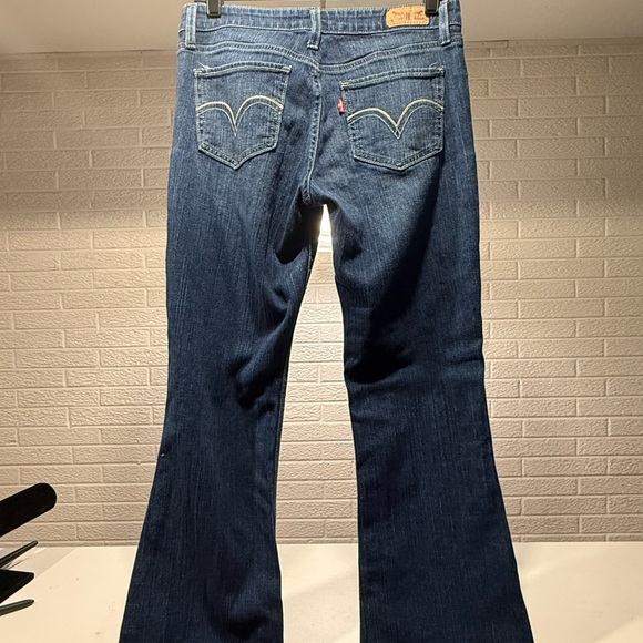Levi's Blue Flare Wide Leg Jeans Classic Style - Picture 3 of 4